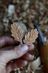 Image 4 of Autumn Oak leaf earrings 