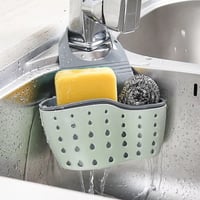 Image 1 of Kitchen Sink Holder Hanging Drain Basket Adjustable Soap Sponge Shelf Organiser Bathroom Faucet Hold