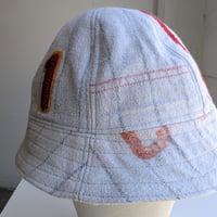 Image 5 of Reworked 6-panel Reversible Bucket Hat 70s Baseball Shirt L 23"
