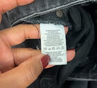 Image 5 of FREE PEOPLE black high waisted deconstructed crop jeans