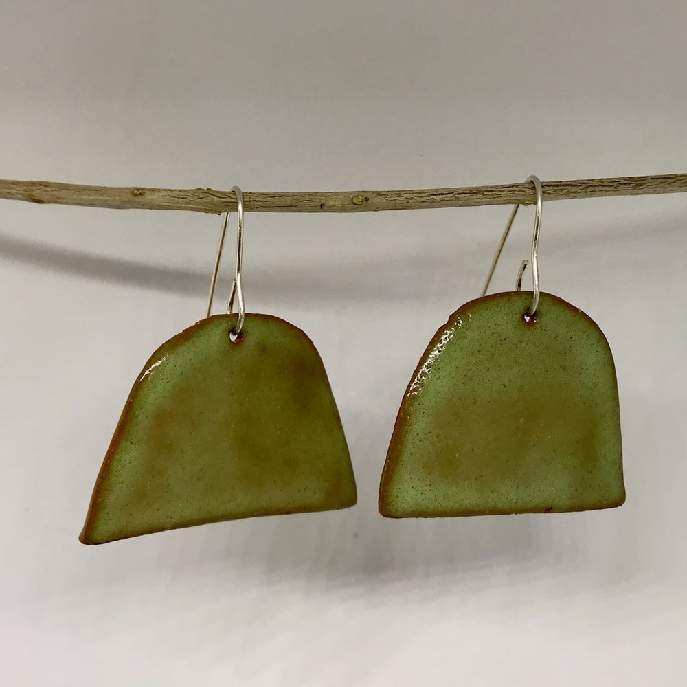Image of Moss Green Mountain Earrings