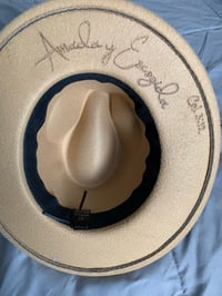 Image 4 of "Amada y Escogida" Animal and Flower Print Hand-Burned Panama Hat