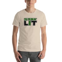 Image 1 of STAY LIT GREEN/BLACK Short-Sleeve Unisex T-Shirt