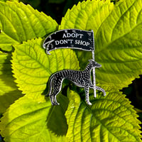 Image 1 of “Adopt don’t shop” enamel pin badge 