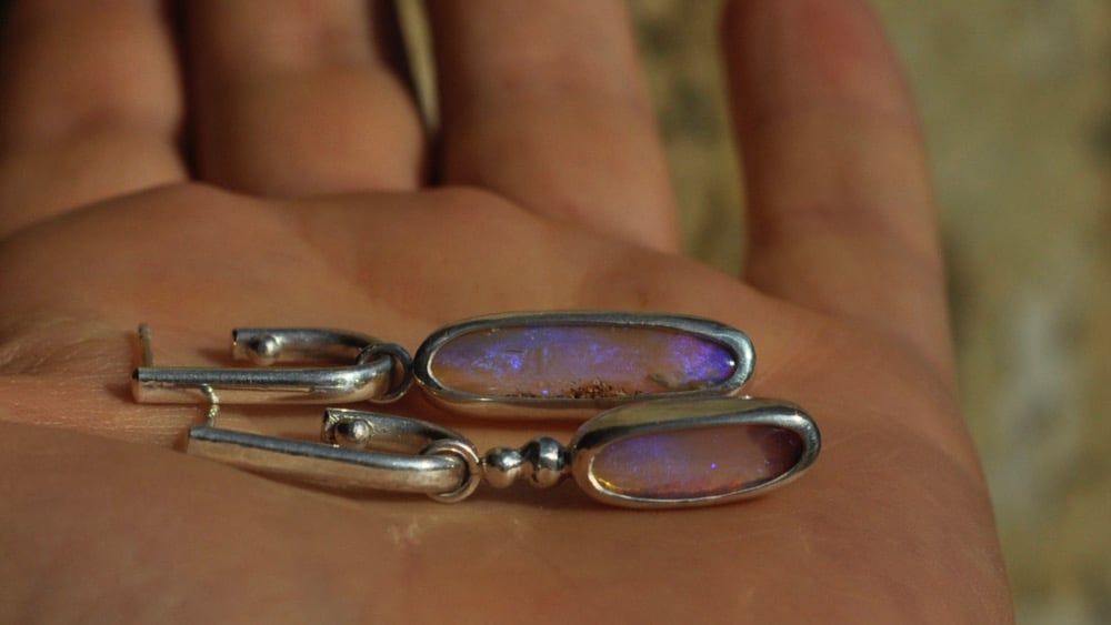 Image of Pipe Opal Hoops 