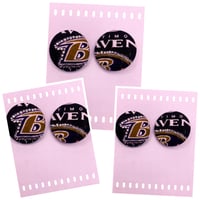 Image 1 of Sports Button Earrings 