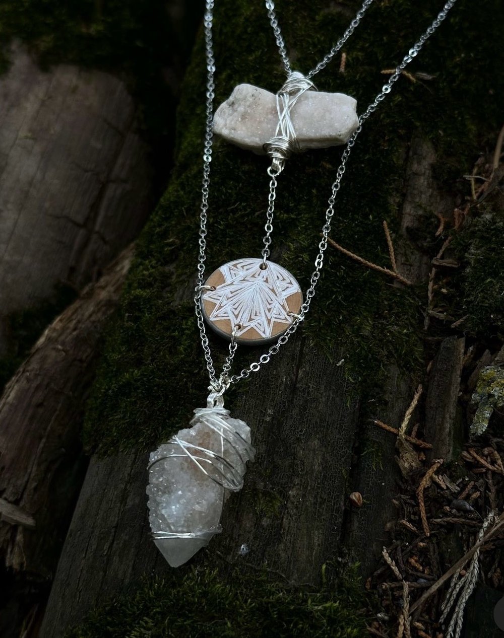 Image of Hand Crafted Silver Necklaces 