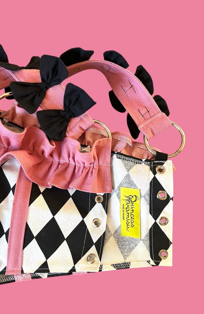 Image of Checkered corset with Pink