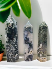 Image 1 of Moss Agate Medium Crystal Towers - 3 Styles