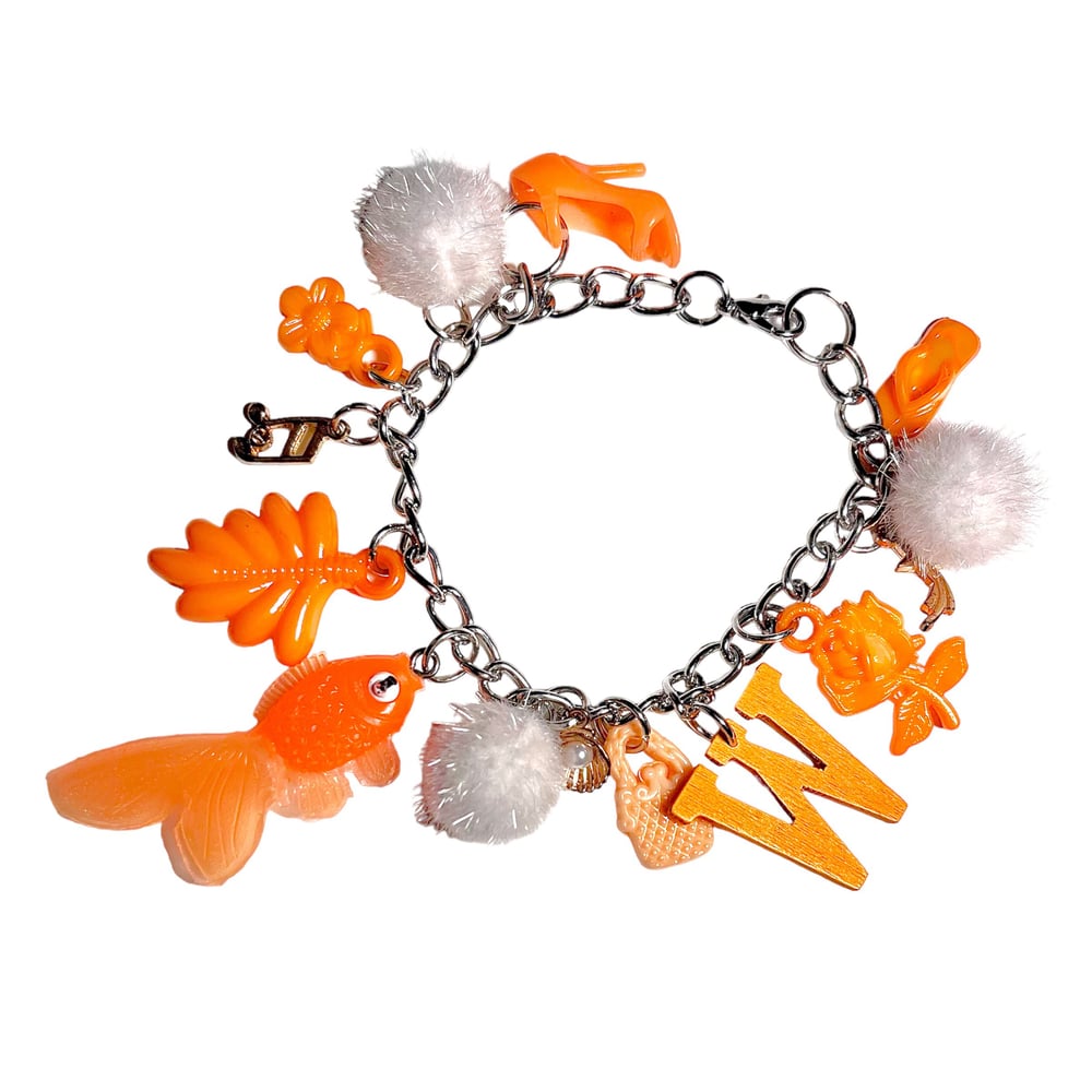 Image of Orange Charm Bracelet
