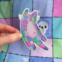 Holographic Flying Kitty Sticker