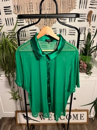 Image 1 of Green sheer top