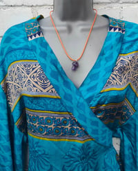 Image 5 of Amara wrap dress -turquoise 