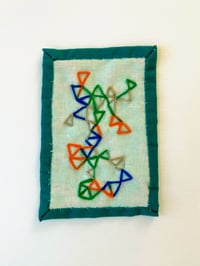 Image 3 of Variegated Triangles - extra tiny art quilt 