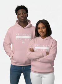 Image 1 of YB Light Pink Heavy Blend Fleece Pullover Hoodie