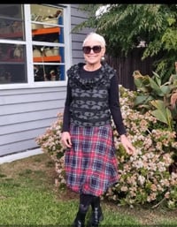 Image 2 of KylieJane Ruffle collar vest -black/grey