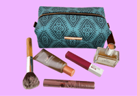 Image 3 of Teal boho makeup bag