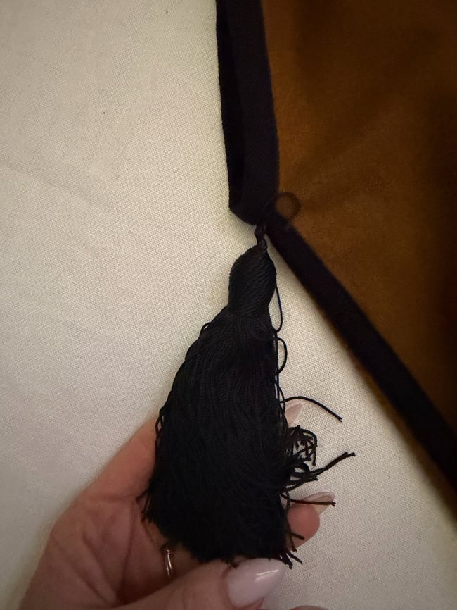 1976 Yves Saint Laurent Russian collection wool cocoon coat with tassels