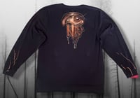 Image 2 of “DARK NIGHT” BLEACH PAINTED LONG SLEEVE T-SHIRT LARGE