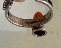 Image 3 of Vintage Elis Kauppi, Kupittaan Kulta Finland Silver Carnelian Pendant Necklace