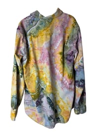 Image 7 of ♻️ UPCYCLED M Men's Button Front Shirt in Appalachian Sunset Geode Ice Dye