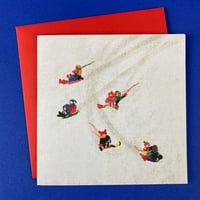 Image 4 of Set of 'Embroidered' luxury Christmas Cards