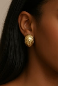 Image 1 of Aurelia Textured Dome Earrings