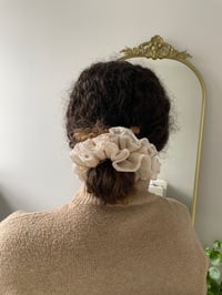 Image 2 of Double Ruffle White Scrunchie