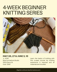 4-Week Beginner Knitting Series
