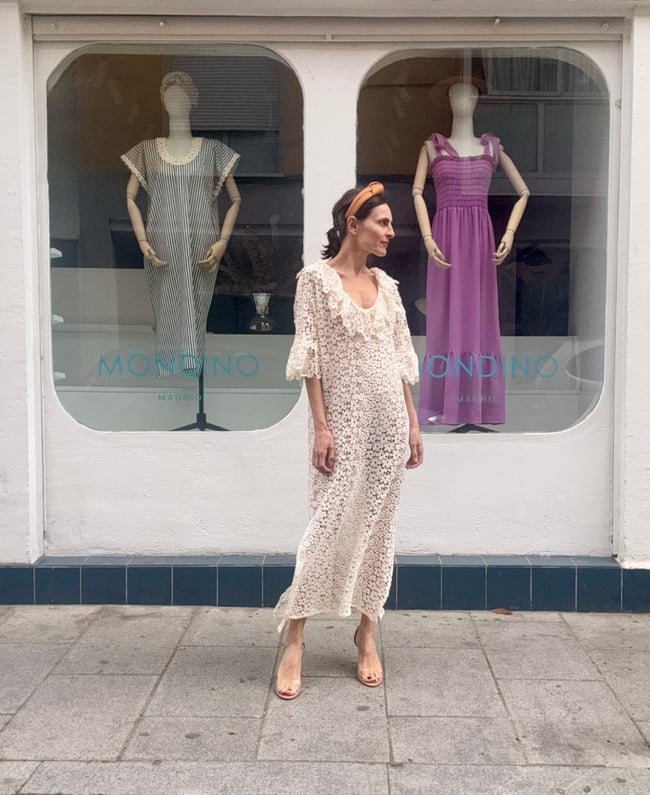 ECRU GUIPURE KAFTAN