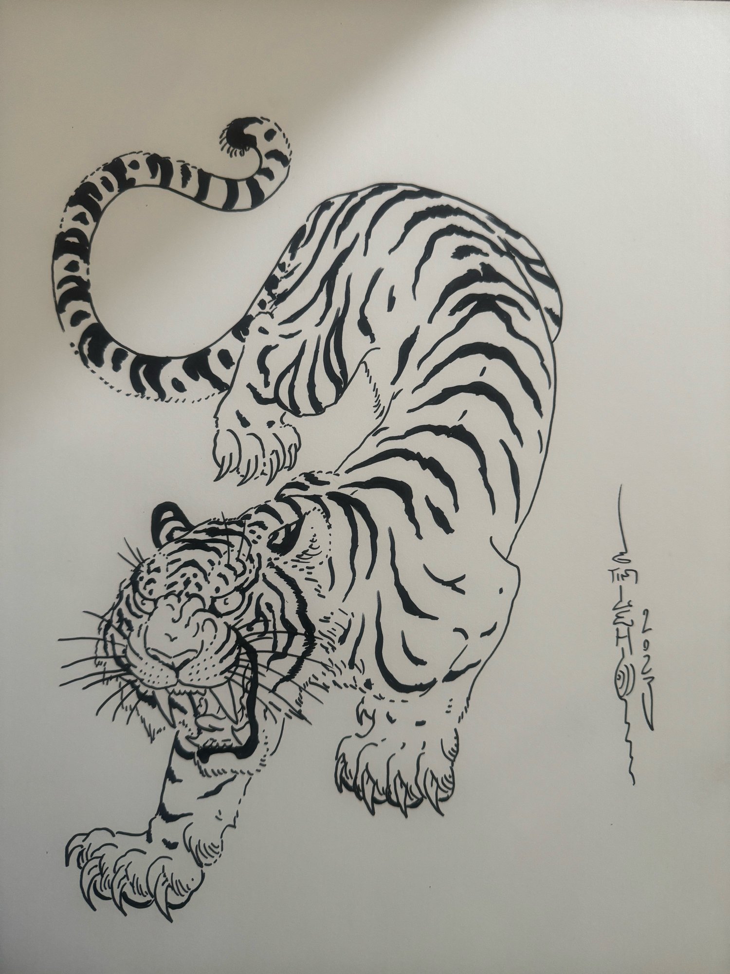 Image of Original Tim Lehi "Tiger Book Art 97" Illustration