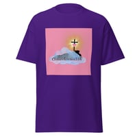 Image 1 of Crossreference316 logo tee pink background