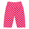 Pink Red Checkered Bike Shorts