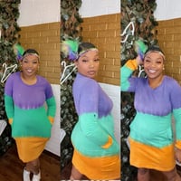 3 stripe Tye dye dress 