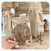 Image 1 of Vintage style Coffee Beige doily trim 8 cm wide 