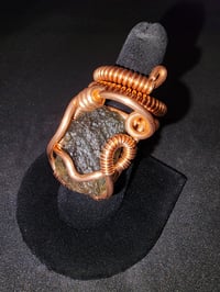 Image 2 of Adjustable Moldavite Ring #3 Czech Republic 