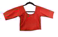 Image 2 of Heena Red_Premium Quality Stonework Stretchable Blouse 