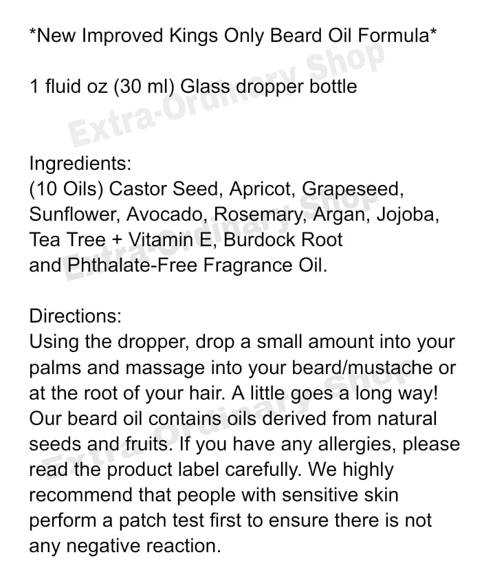 Image of Kings Only Beard Oil 1 oz