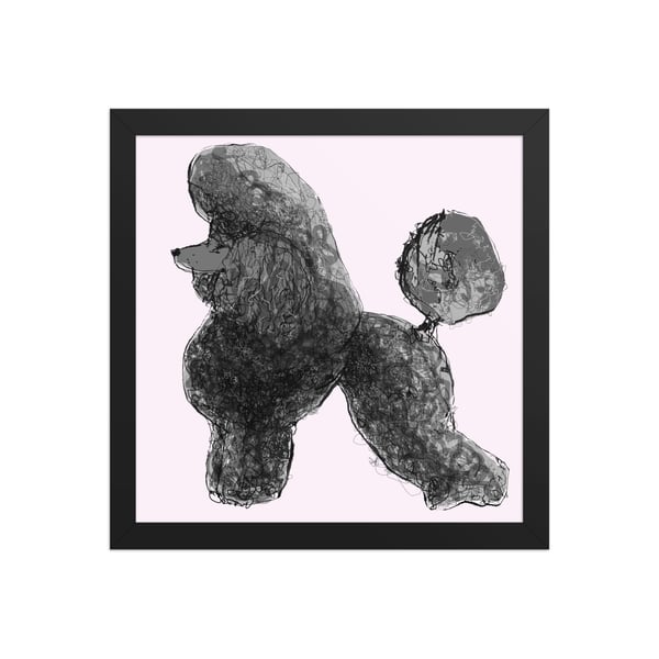 Image of POODLE FRAMED ART