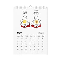 Image 4 of Worry Lines Monthly Wall Calendar (2026)