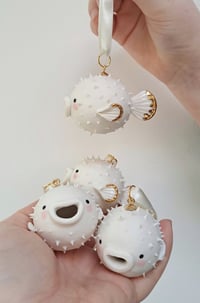 Image 1 of Porcelain Pufferfish Bauble