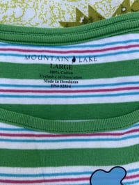 Image 3 of kitschy babayaga striped repurposed t-shirt 