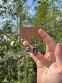 “clay kaleidoscope” earrings ( blue ) 