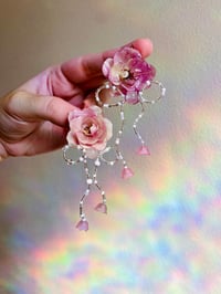 Image 1 of 🎀🌸Coquette Bow Rose Earrings🌸🎀