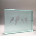 Birds glass block