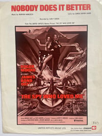 Image 2 of Nobody Does It Better, James Bond film, framed 1977 vintage sheet music