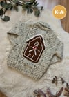 1-2 years - hand knitted gingerbread house cardigan 
