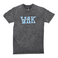 Image 1 of Black Acid Wash Flower Tee