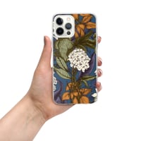 Image 10 of Art Nouveau Inspired Blue, Orange and White Boho Hippie Floral Sketch Clear Case for iPhone®