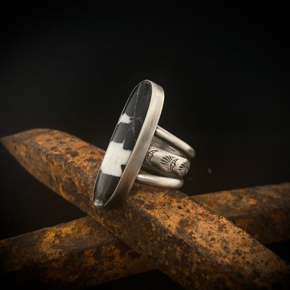 White Buffalo Turquoise Ring 3